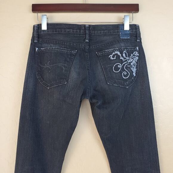 Goldsign Envy Low Rise Black Denim Jeans - Picture 5 of 9